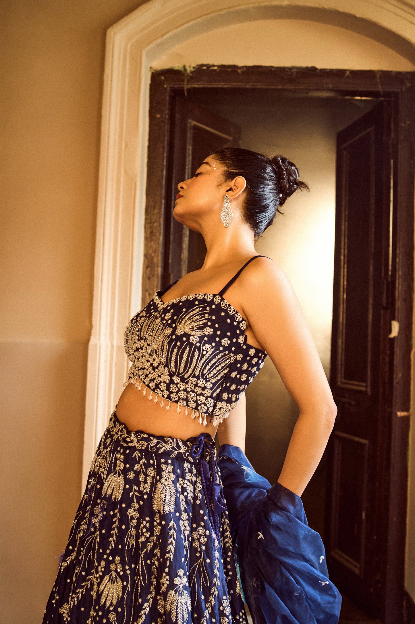 Elegant Feather Lehenga