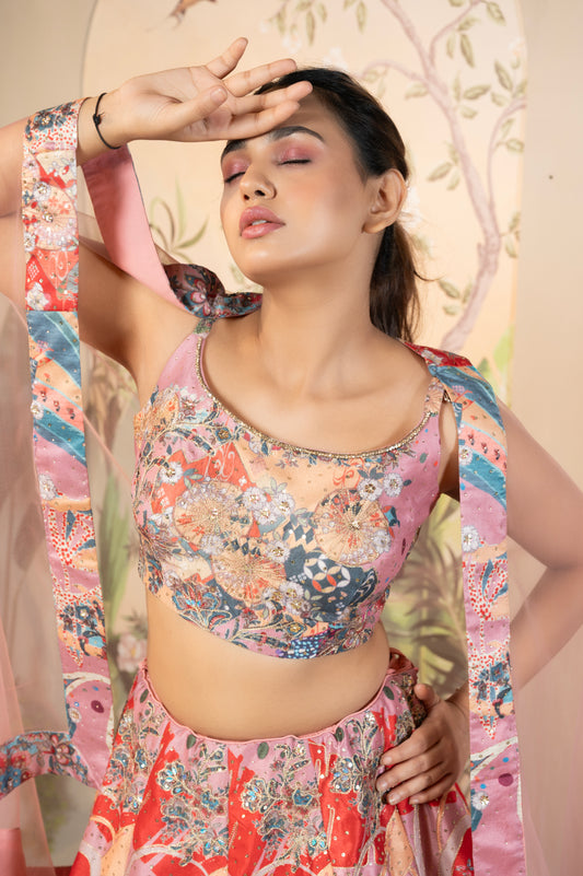 Multicolor Zari Elegance