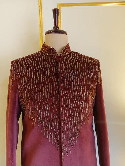 Regal Ember Sherwani