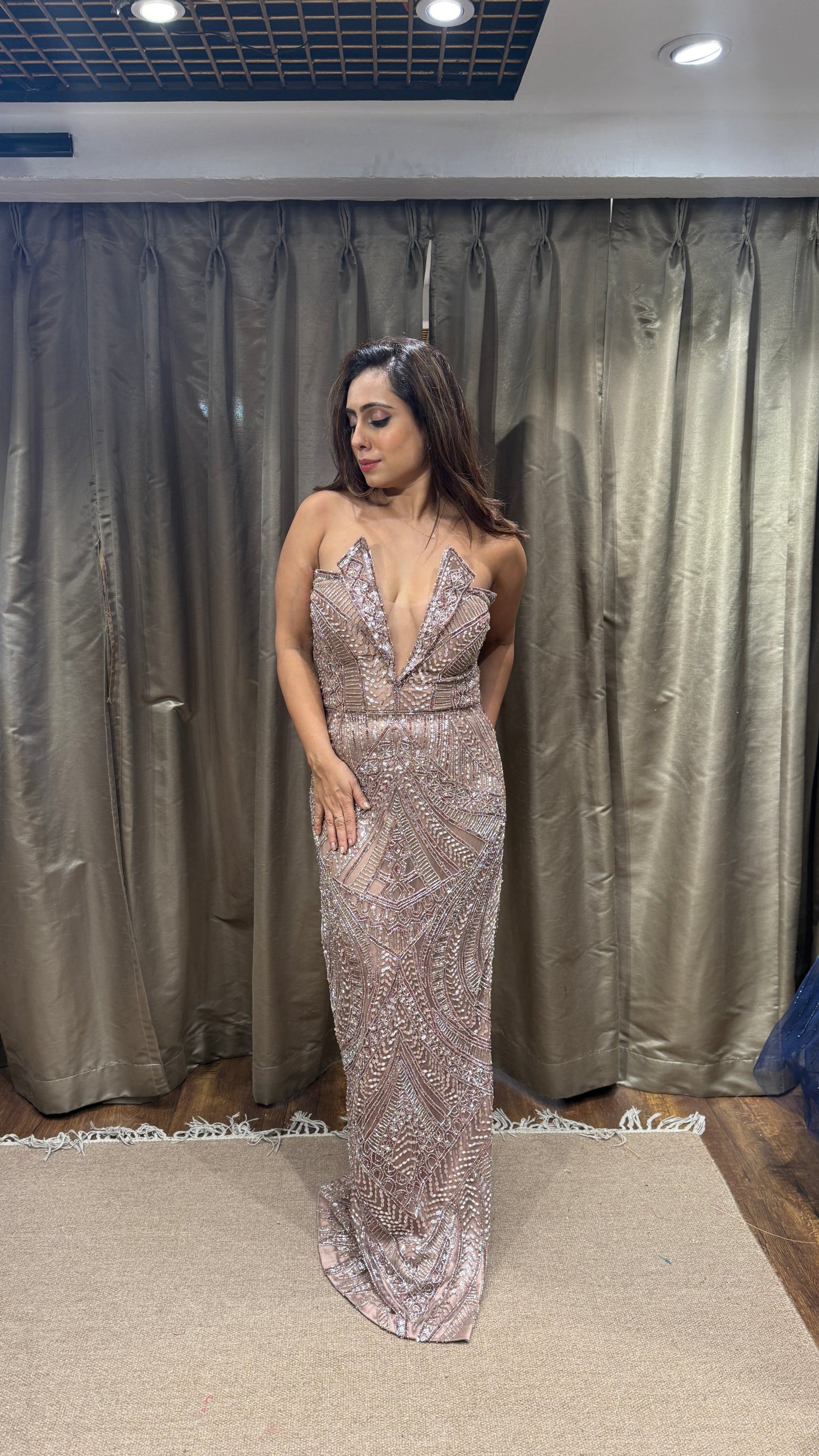 Shimmering Off-Shoulder