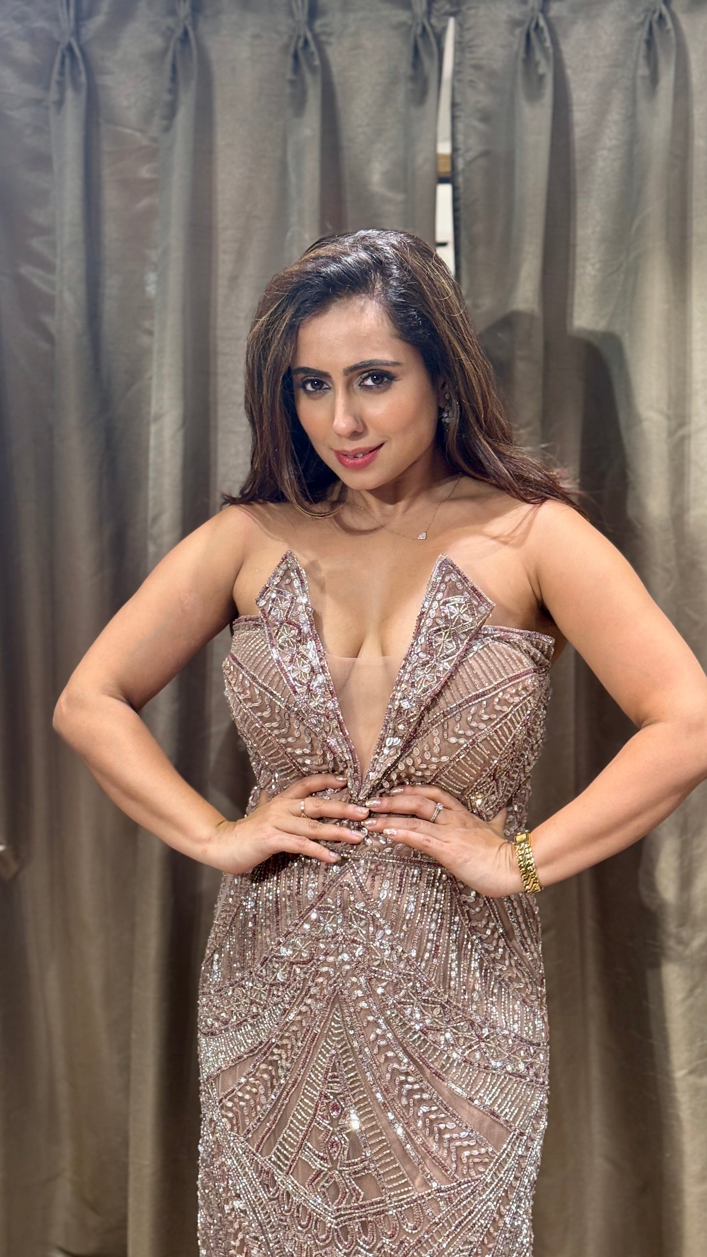 Shimmering Off-Shoulder