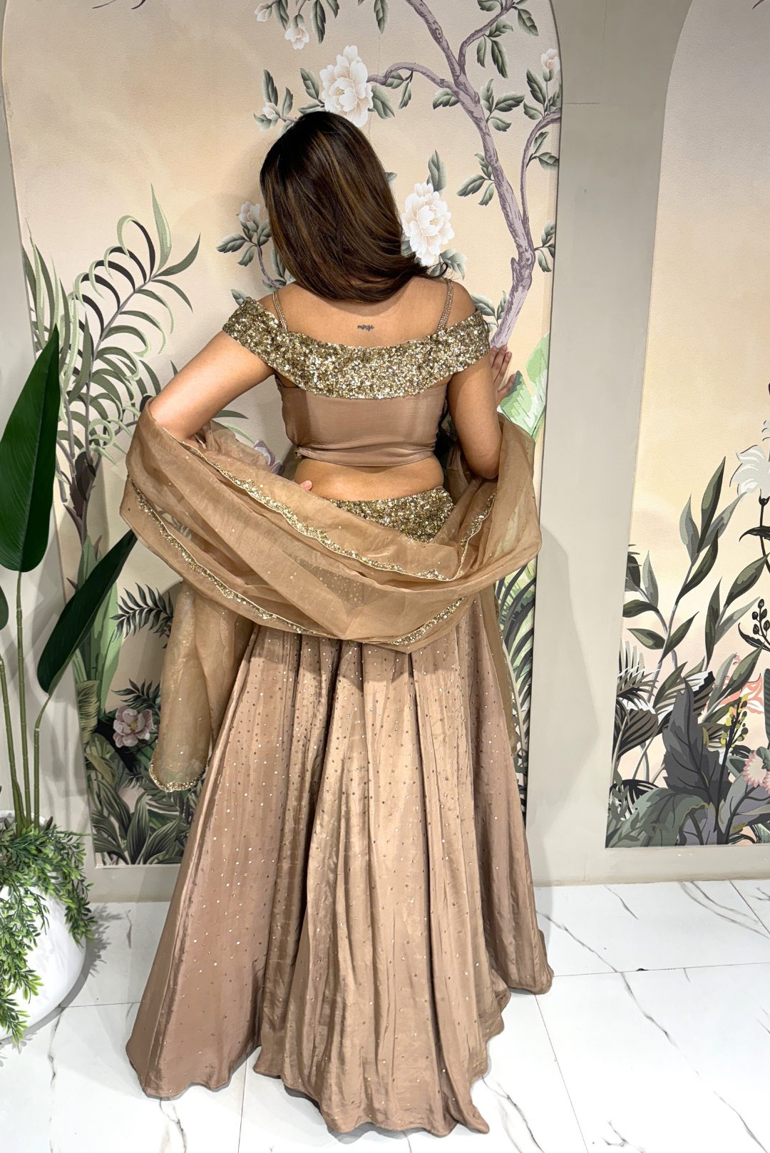 Gilded Off-Shoulder
