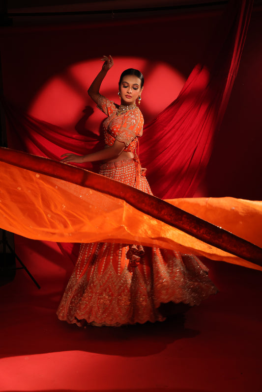 Bridal Rust Lehenga