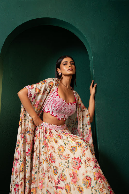 Celeste Chinon Lehenga