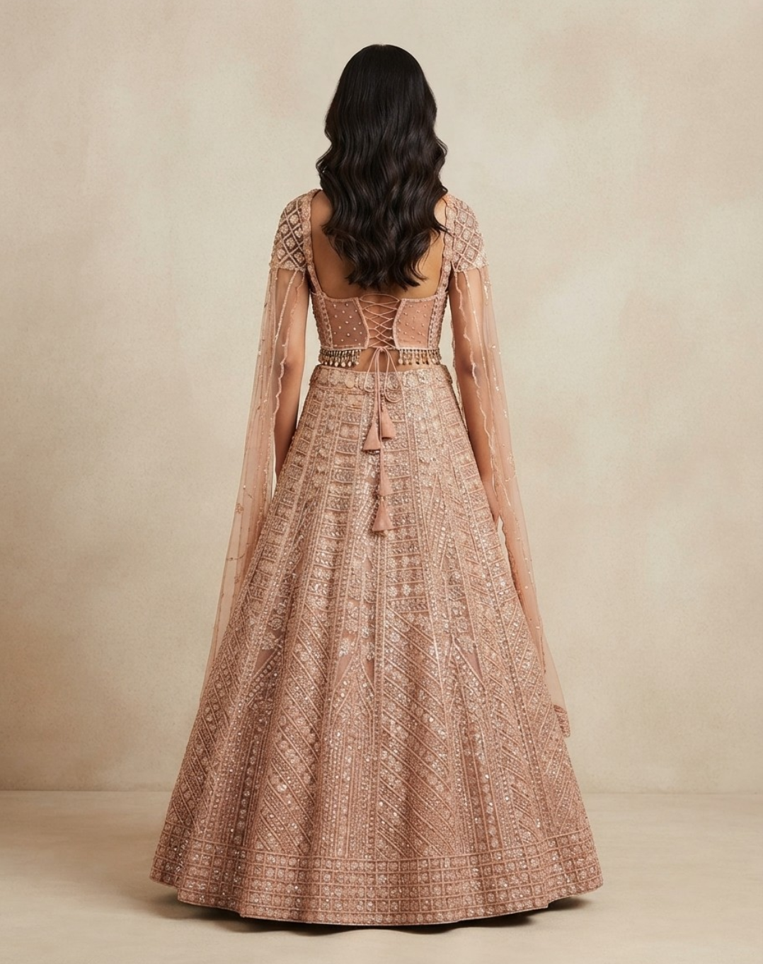 Celestial Heirloom | Cutdana, Sequin & Pearl Embellished Lehenga