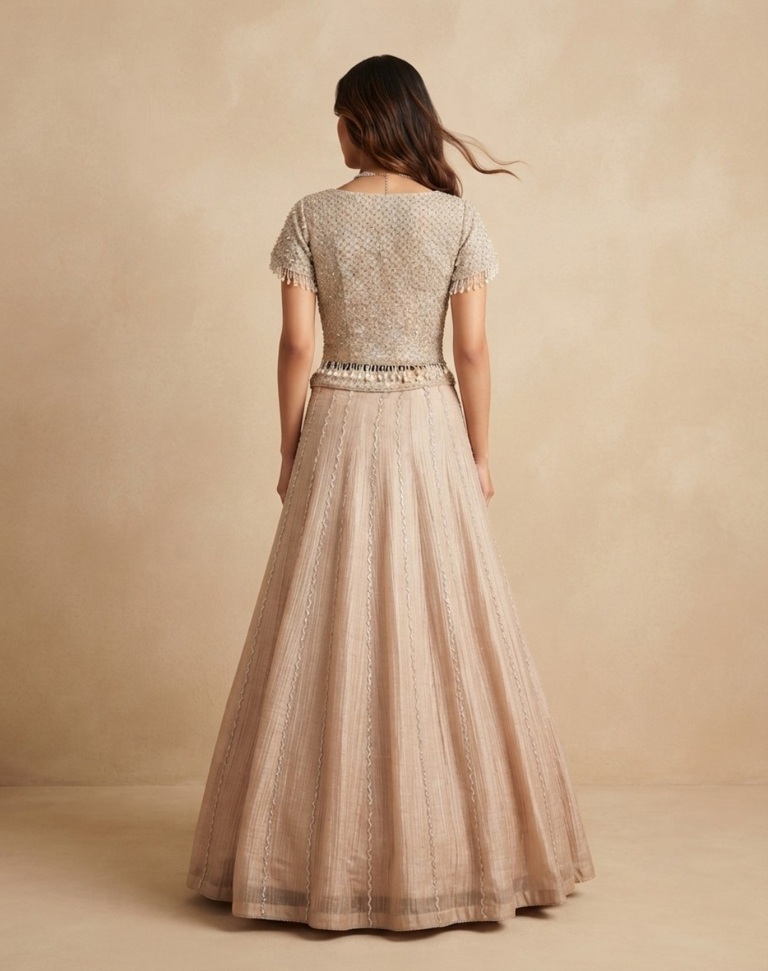 Champagne Mirage Draped Set