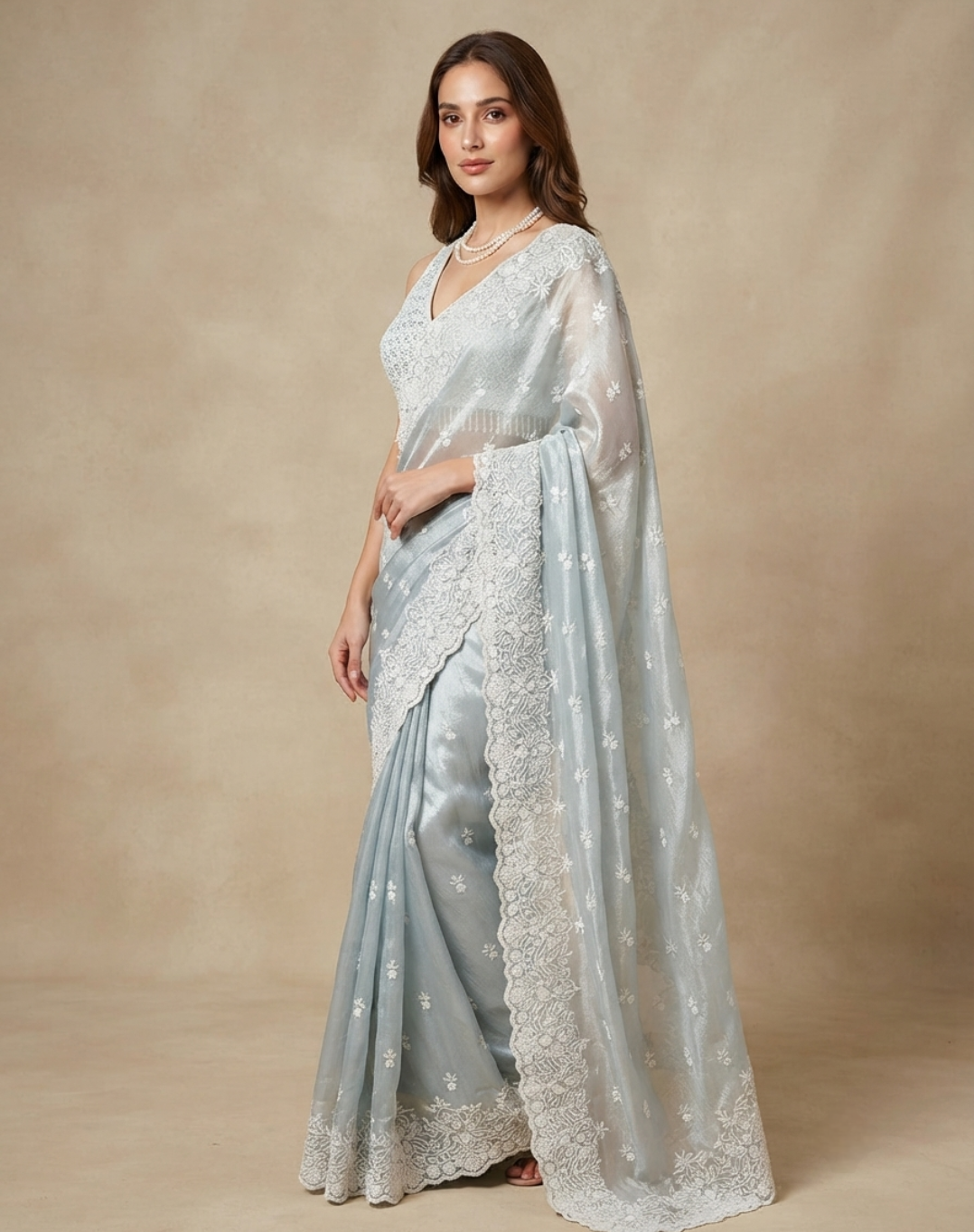 Powder Blue Reverie Saree