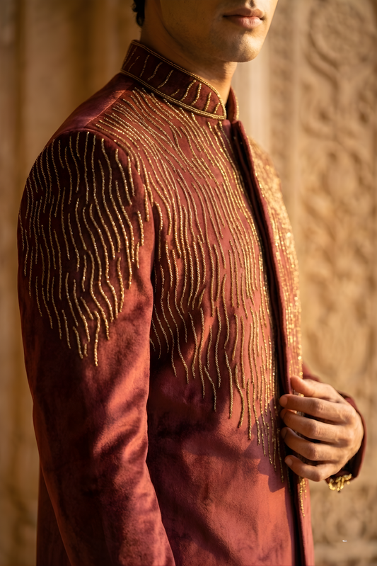 Regal Ember Sherwani