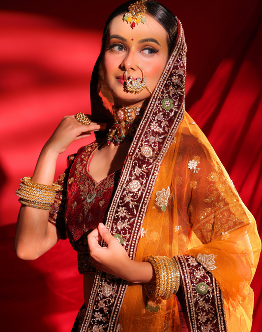 Mustard Maroon Majesty