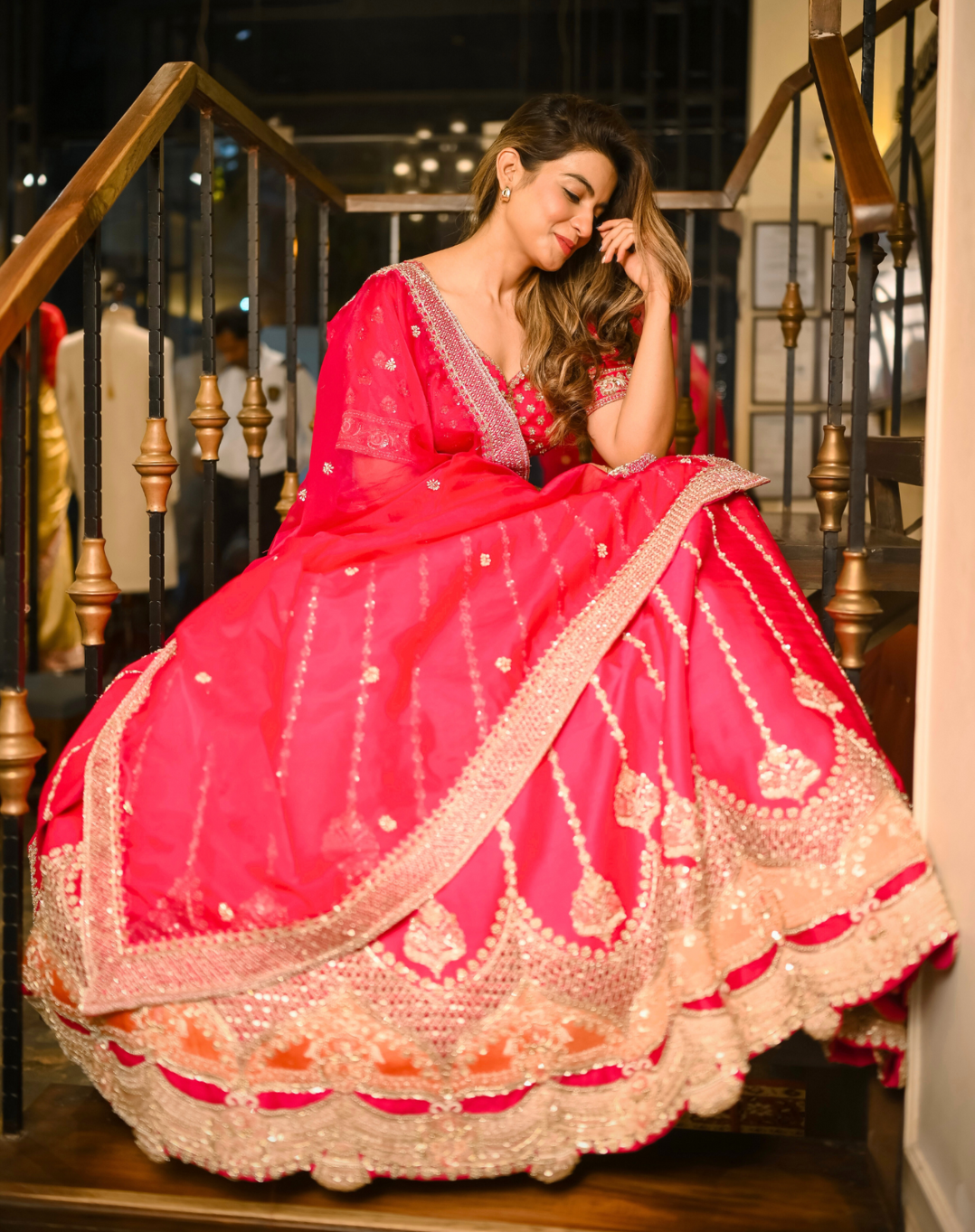 Raspberry Red Lehenga