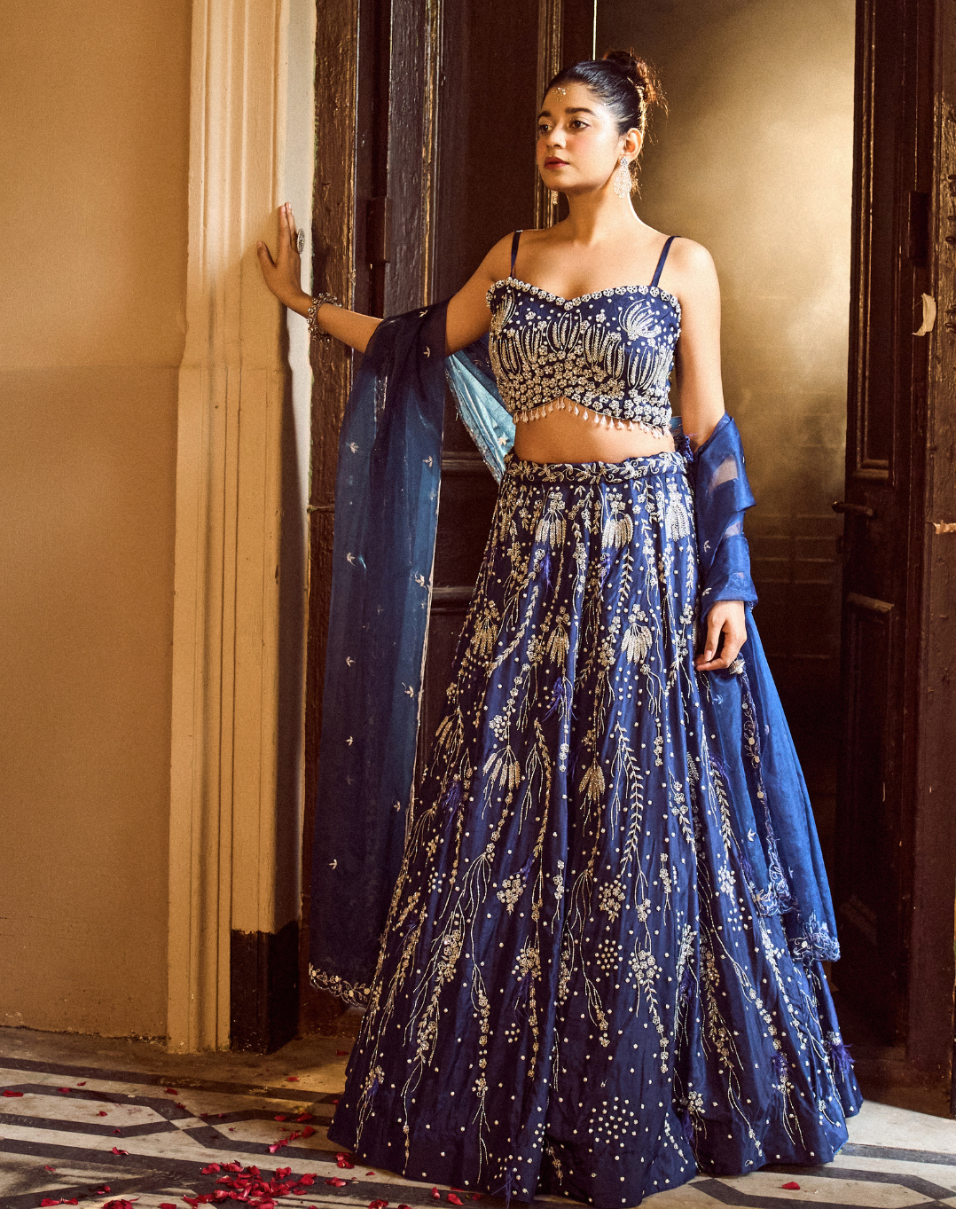 Elegant Feather Lehenga