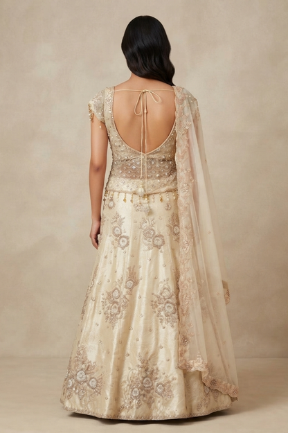 Meher | Cutdana & Zari Embellished Lehenga