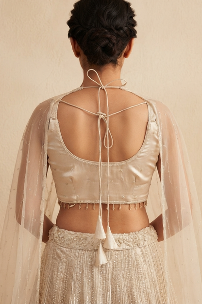 Celestine | Cutdana & Crystal Embellished Lehenga