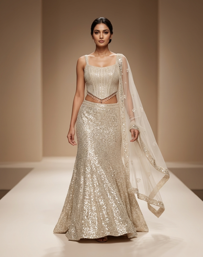 Starlit Gold Lehenga