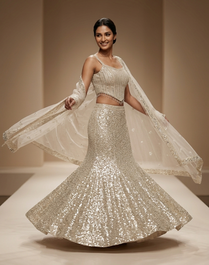 Starlit Gold Lehenga