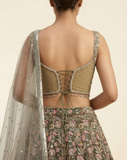 Sage Bloom Lehenga