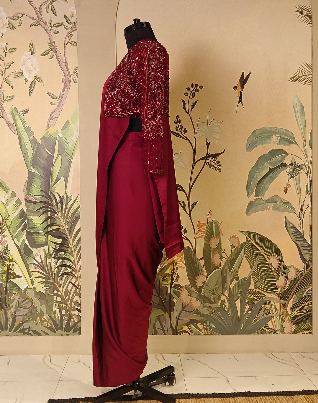 Crimson Charm Drape