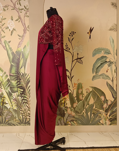 Crimson Charm Drape