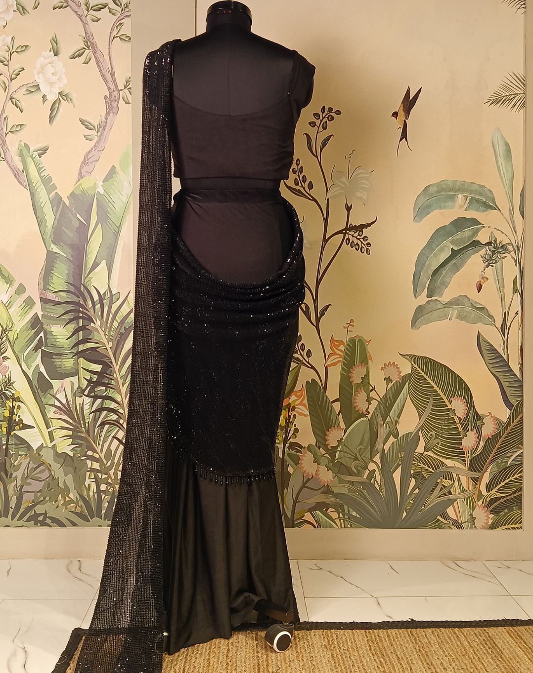 Midnight Noir Drape Saree