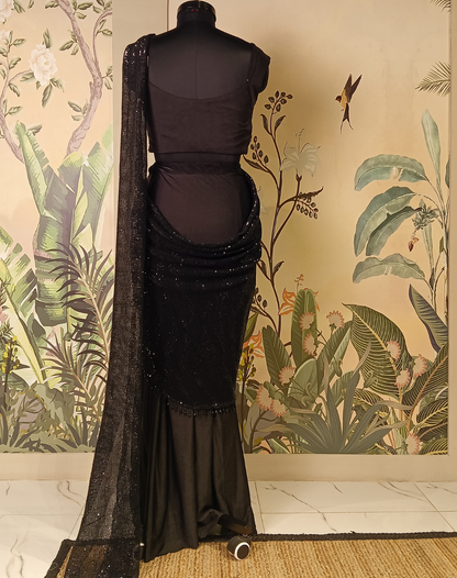 Midnight Noir Drape Saree