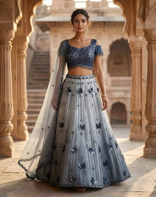 Midnight Spark Lehenga