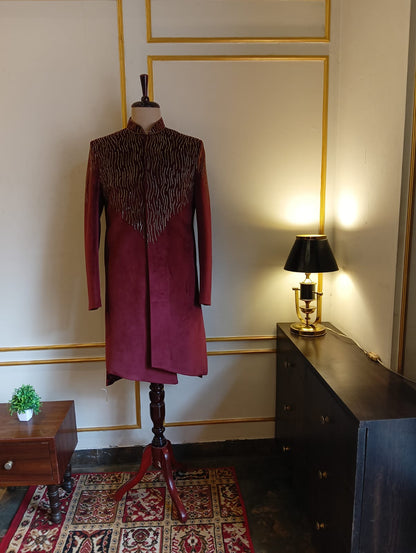 Regal Ember Zardosi Sherwani