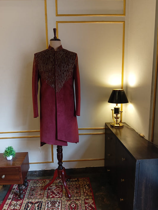 Regal Ember Zardosi Sherwani