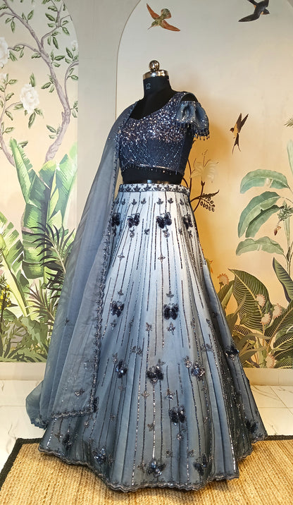 Midnight Spark Lehenga