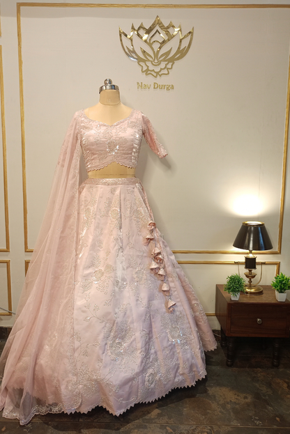 Blush Sparkle Lehenga