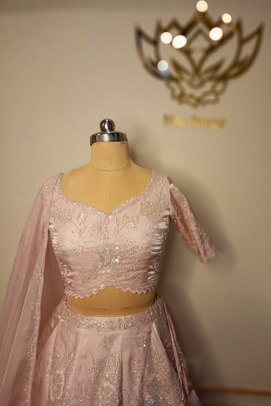 Blush Sparkle Lehenga
