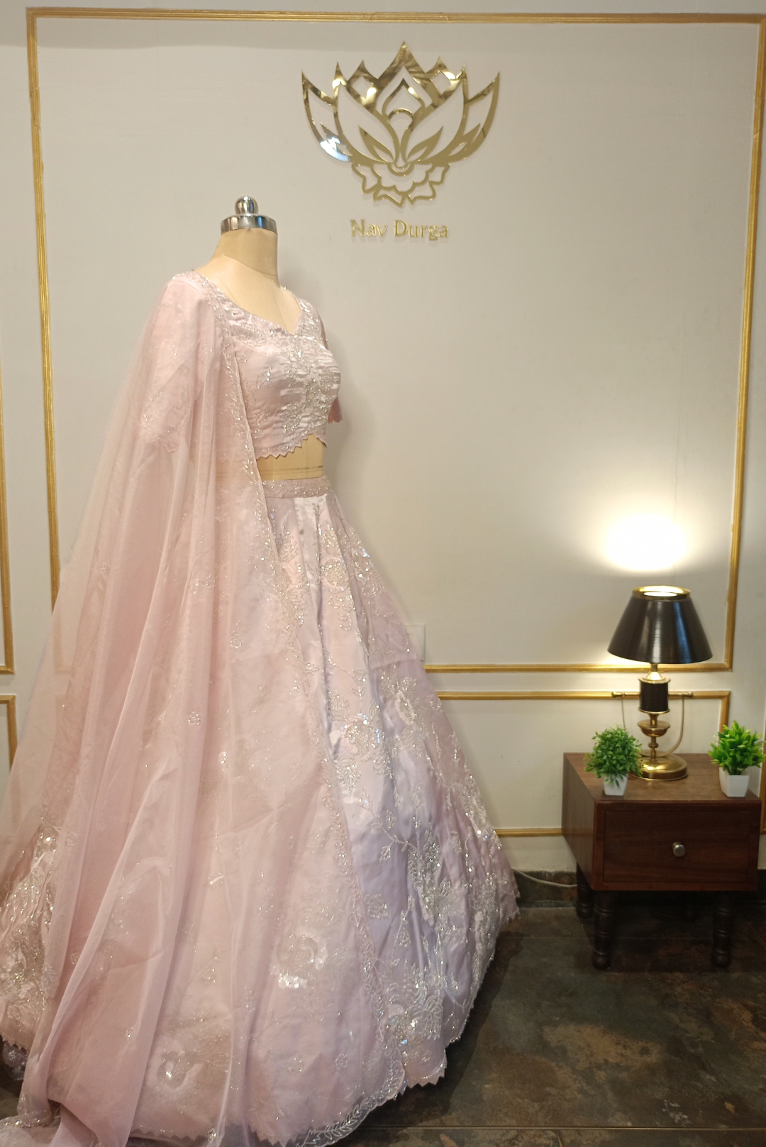 Blush Sparkle Lehenga