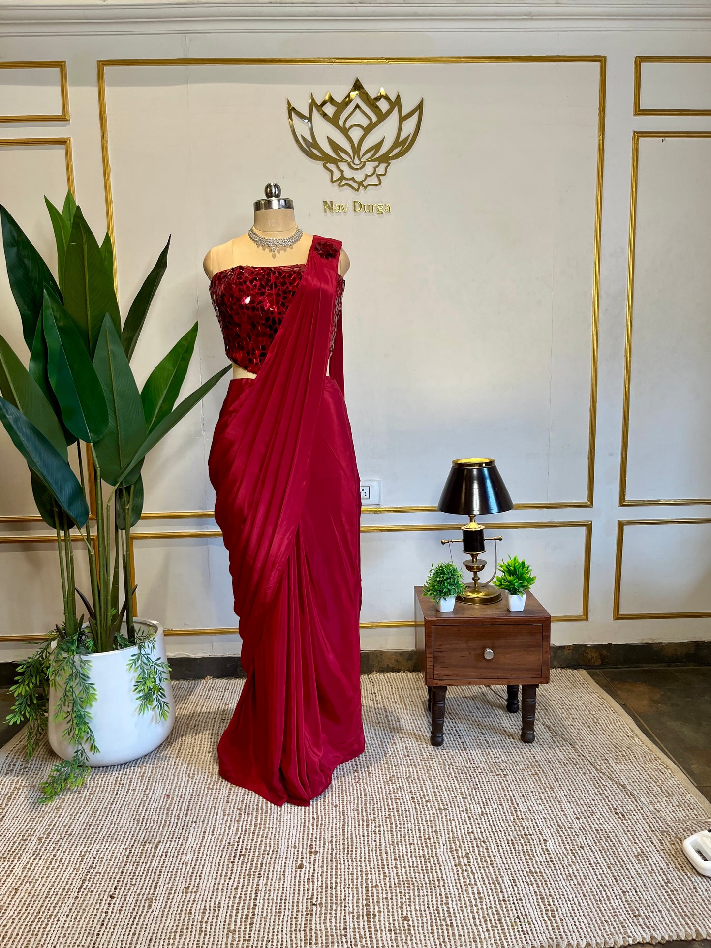 Scarlet Mirror Drape