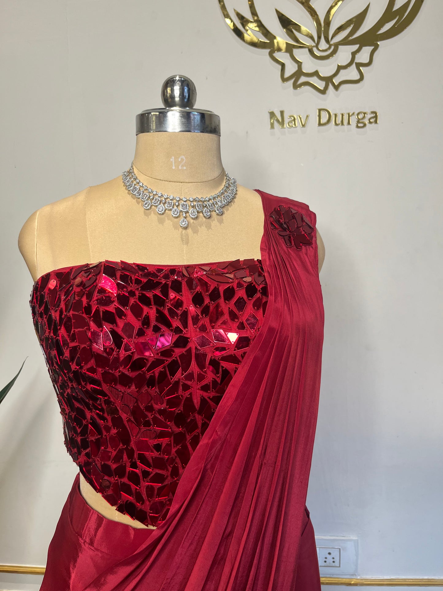 Scarlet Mirror Drape