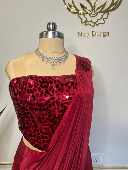 Scarlet Mirror Drape