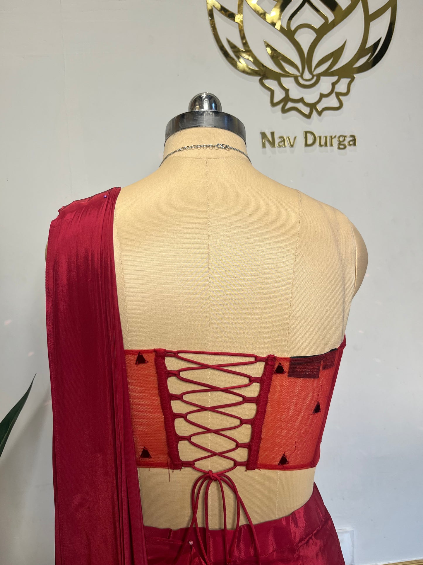Scarlet Mirror Drape