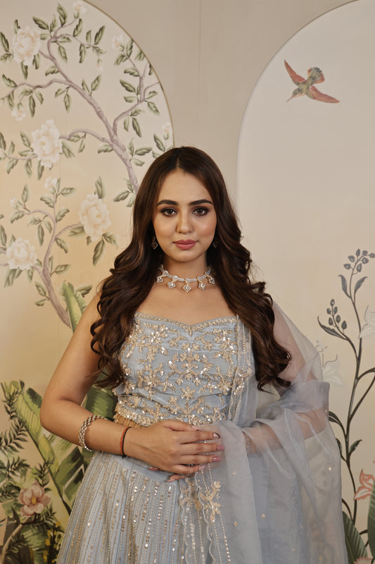 Blue Mirage Lehenga
