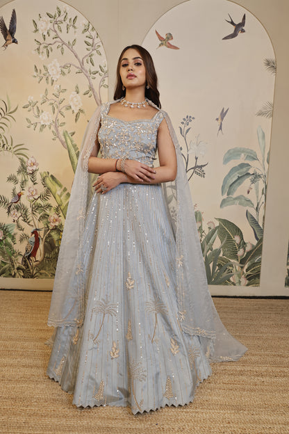 Blue Mirage Lehenga