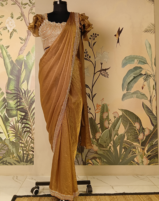Golden Ember Luxe Gown
