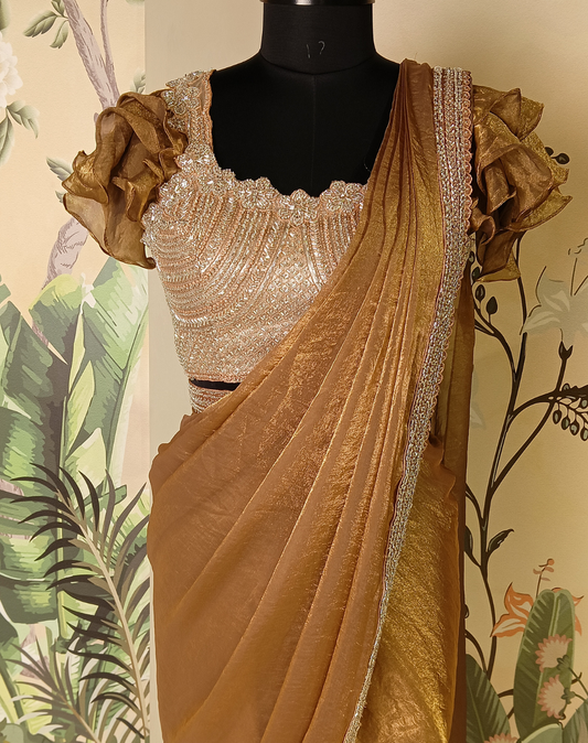 Golden Ember Luxe Gown