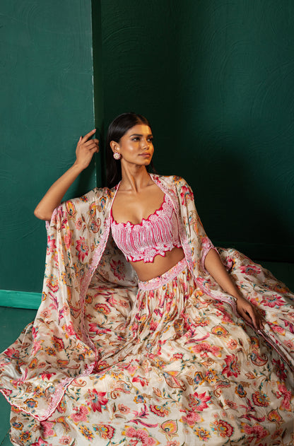 Celeste Chinon Lehenga