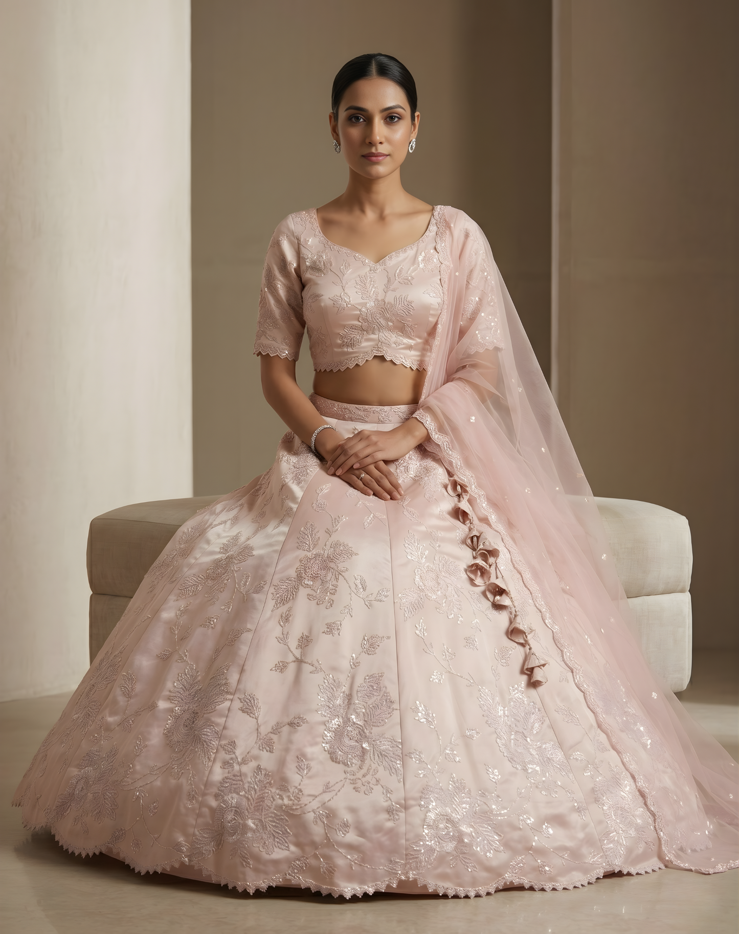 Blush Sparkle Lehenga