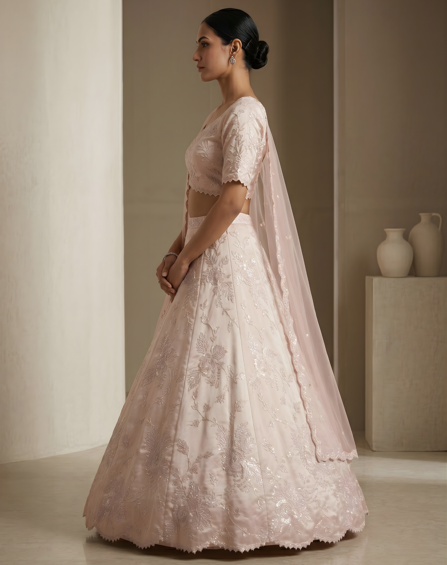 Blush Sparkle Lehenga