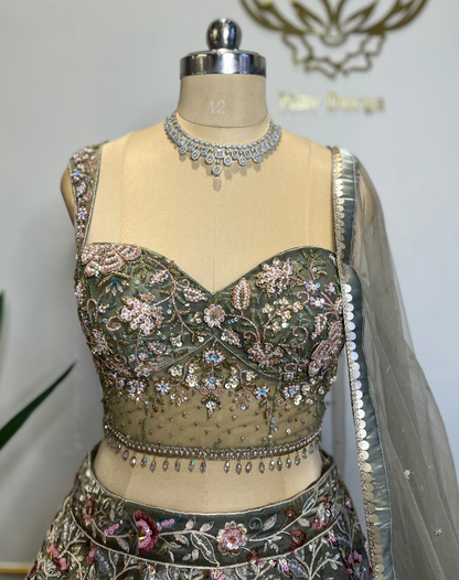 Sage Bloom Lehenga