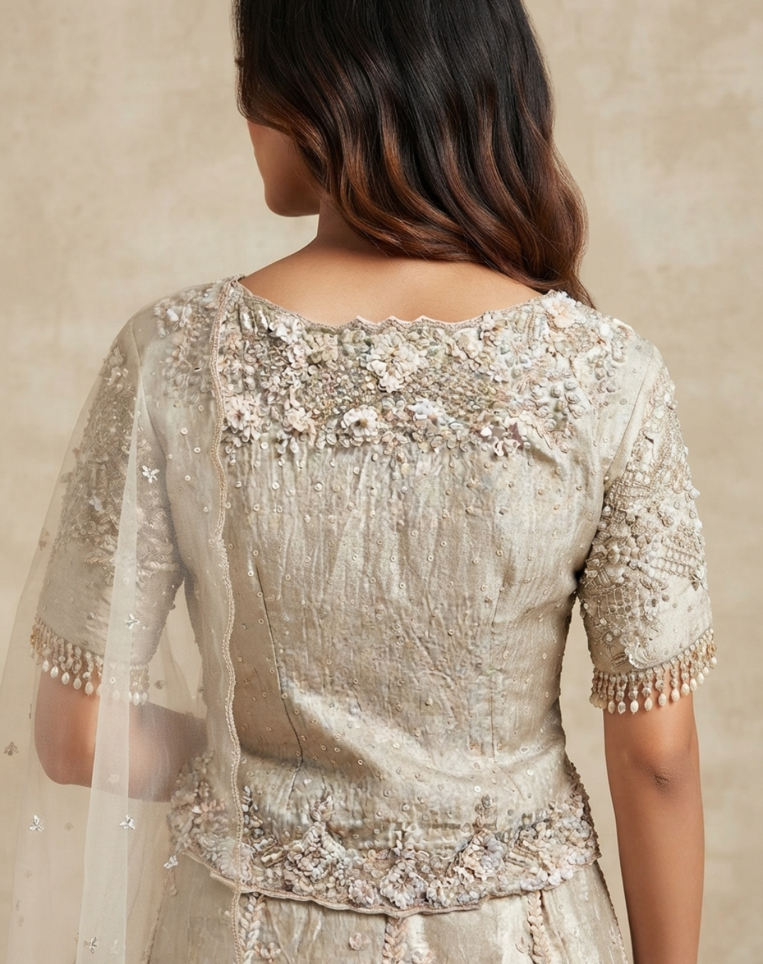 Petal Reverie | Cutdana & Floral Embellished Lehenga