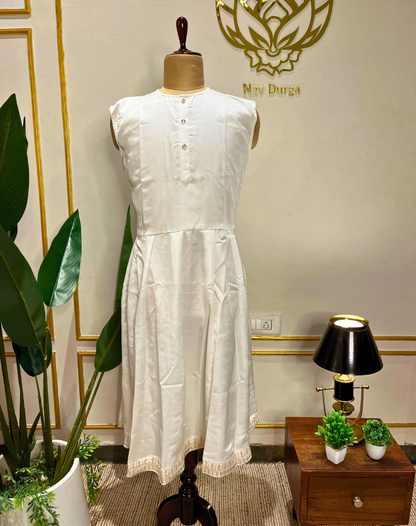 Ivory Heritage Hand-Embroidered Bamber Silk Sherwani Set