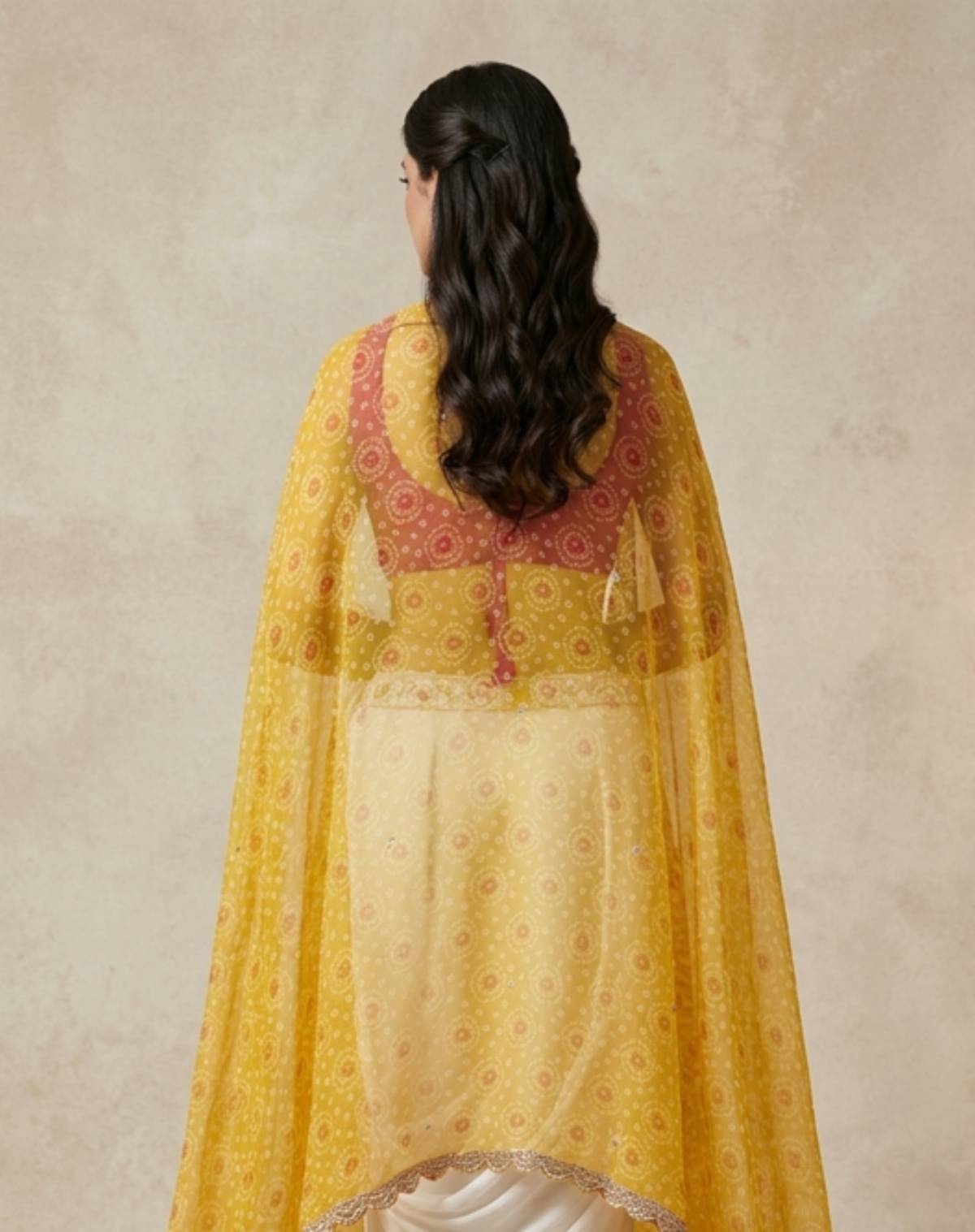 Gulmohar Draped Indo-Western Set
