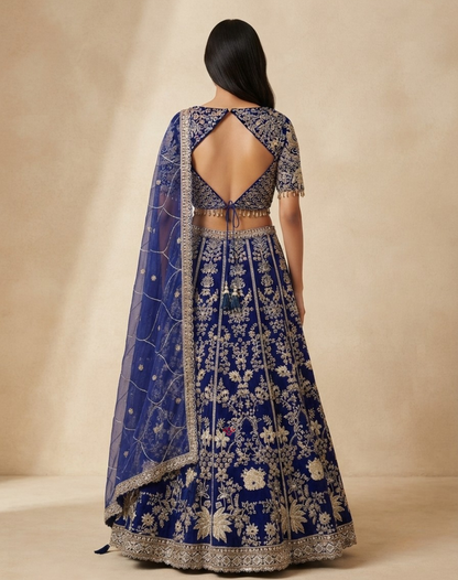 Royal Reverie | Zari & Stone Embellished Bamber Silk Lehenga