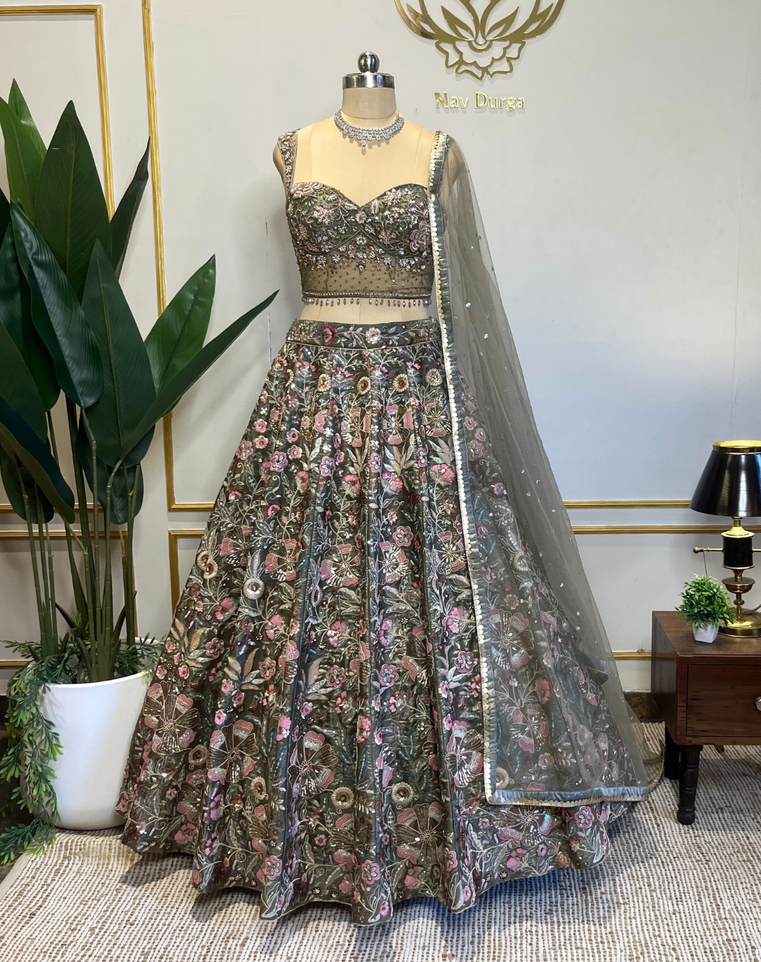 Sage Bloom Lehenga