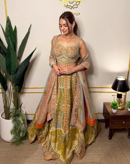 Mosaic Mirror Lehenga