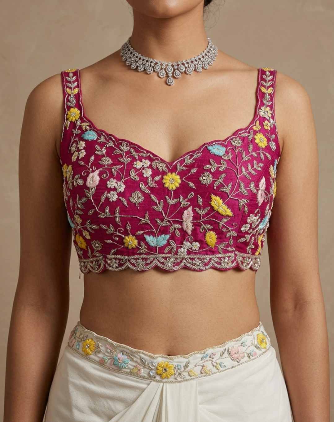Gulmohar Draped Indo-Western Set